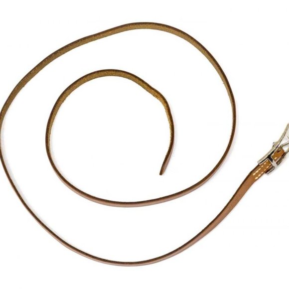 HERMES THIN BROWN LEATHER ADJUSTABLE BELT - Picture 1 of 2